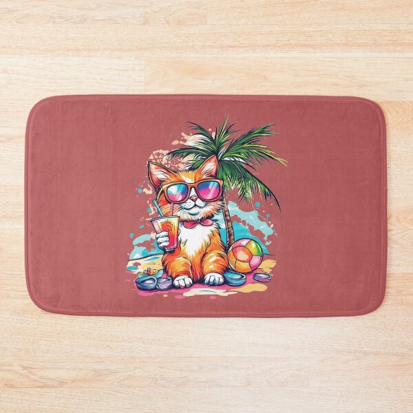Item preview, Happy Orange Cat Beach Day Vibes designed and sold by grenithh.