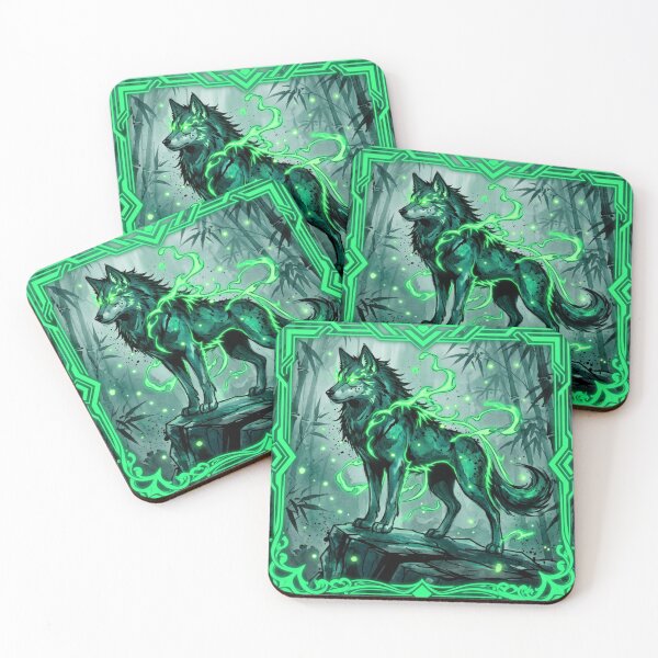 Item preview, Mystic Neon Wolf Of The Enchanted Forest designed and sold by DervoTeck2767.