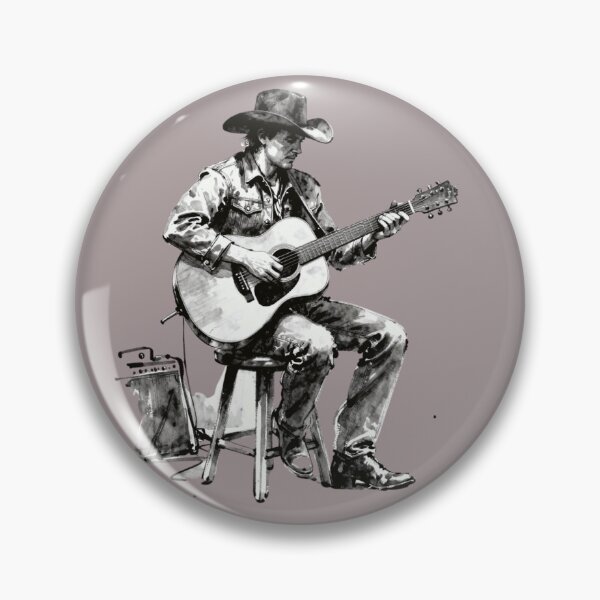 Item preview, Country Cowboy Guitar Player - Rustic Western Guitar Art. designed and sold by LunaPrintCo.