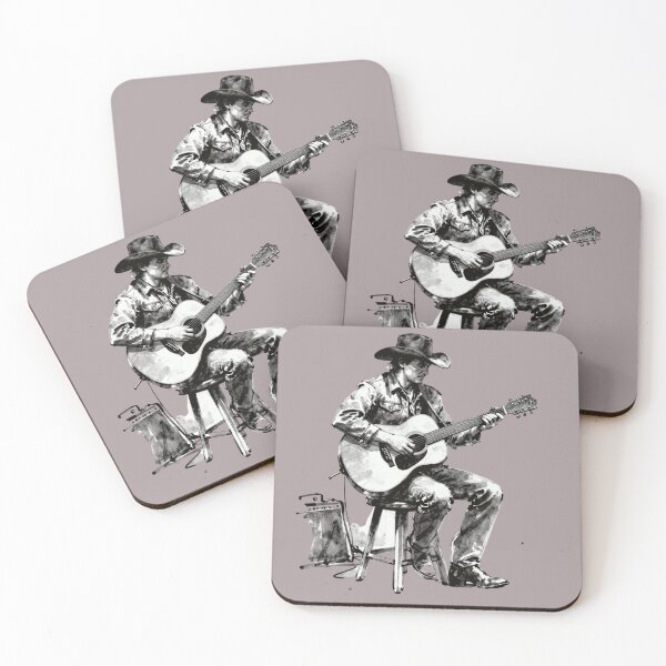 Item preview, Country Cowboy Guitar Player - Rustic Western Guitar Art. designed and sold by LunaPrintCo.