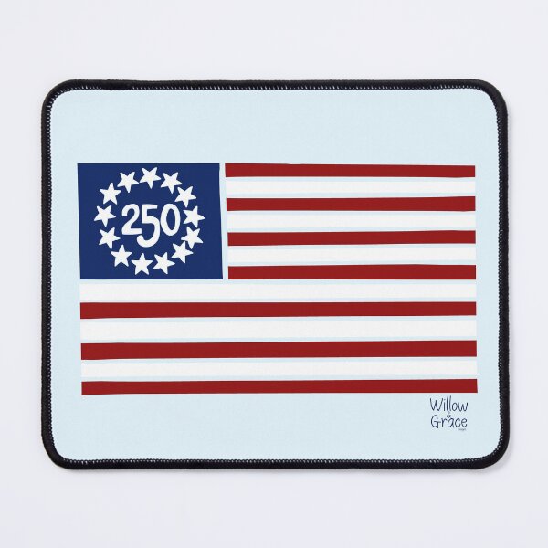 Aperçu de l'œuvre Drapeau Betsy Ross 250 créée et vendue par Willow & Grace Designs.
