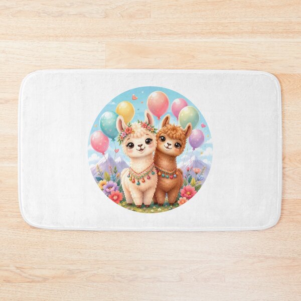 Item preview, Adorable Alpaca Friends with Pastel Balloons designed and sold by Celebrate & Sparkle.