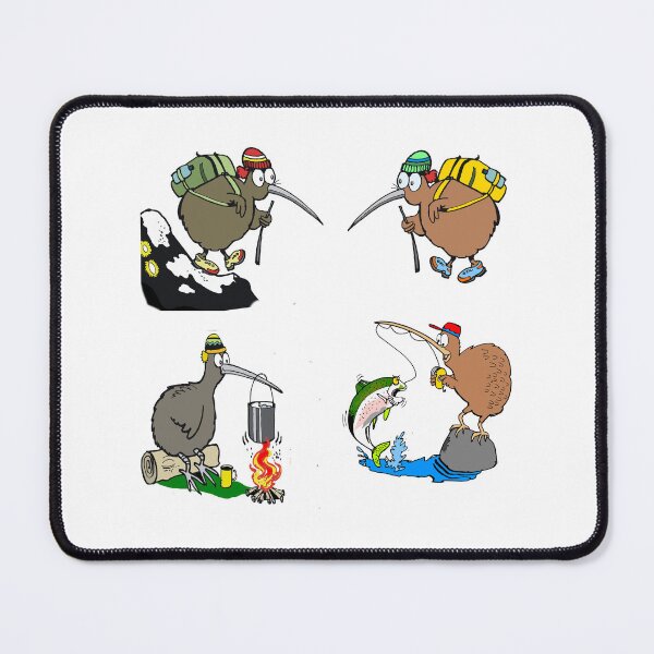 Item preview, Cute cartoon kiwi hiking collection designed and sold by Al Benge - NZ & Australian Art.