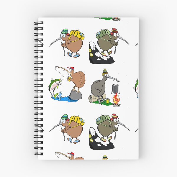 Item preview, Cute cartoon kiwi hiking collection designed and sold by Al Benge - NZ & Australian Art.