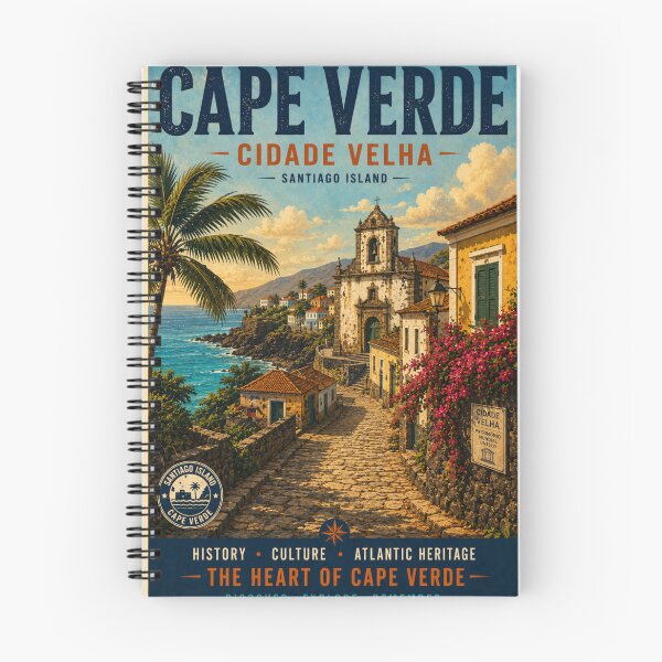 Item preview, Cidade Velha Cape Verde Vintage Travel Poster – Santiago Island UNESCO Heritage Art designed and sold by ElartedeNoel.