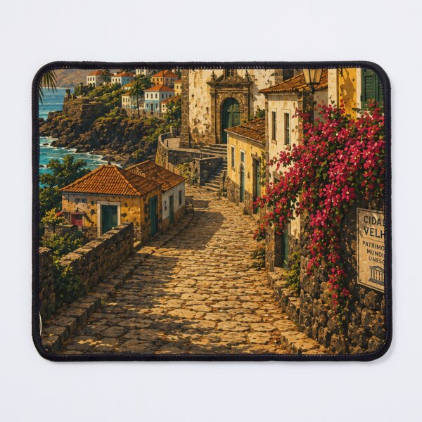 Item preview, Cidade Velha Cape Verde Vintage Travel Poster – Santiago Island UNESCO Heritage Art designed and sold by ElartedeNoel.