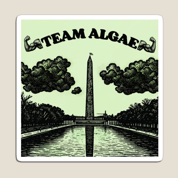Item preview, Team Algae 2 B/W: Funny Washington DC Reflecting Pool Meme designed and sold by QUOT-s.