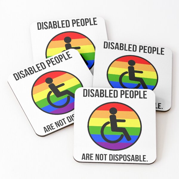 Item preview, Disabled people are not disposable.  designed and sold by Rachel the Artist .