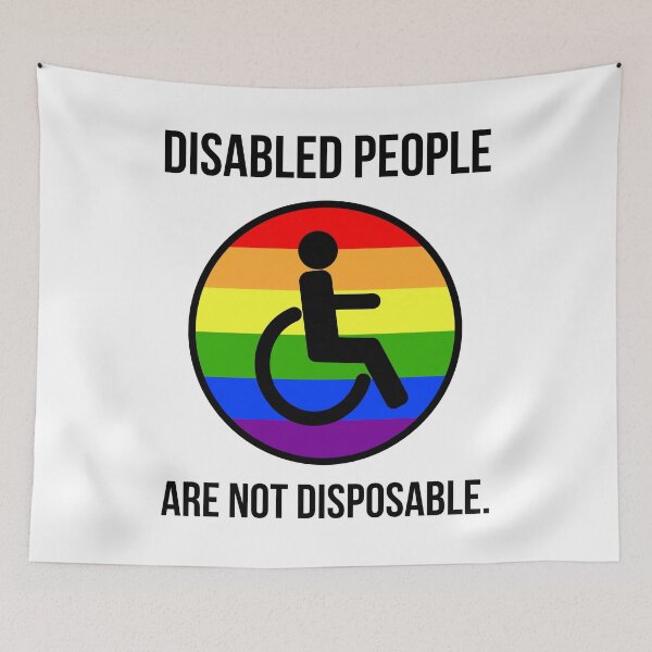 Item preview, Disabled people are not disposable.  designed and sold by Rachel the Artist .