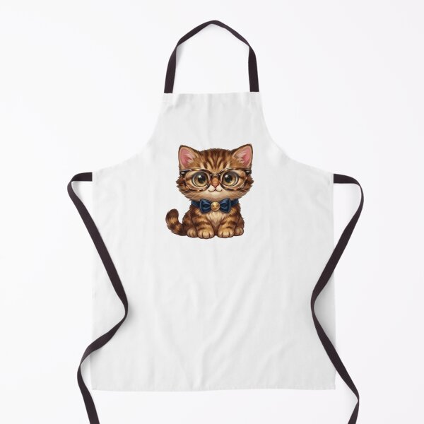 Item preview, Cute Tabby Kitten Wearing Glasses and Bow Tie Nerd Cat Art designed and sold by Northern Glow Art.