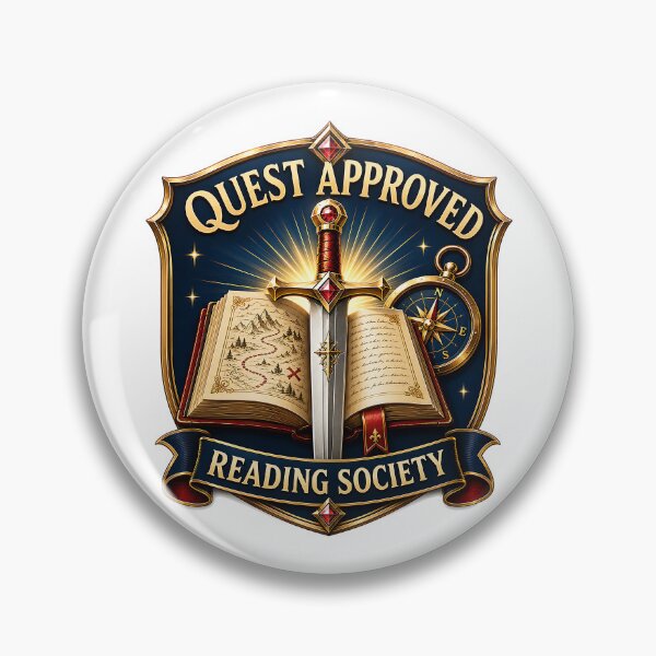Item preview, Quest Approved Reading Society – Fantasy Reader Adventure Book Club designed and sold by Digital Culture Studio.
