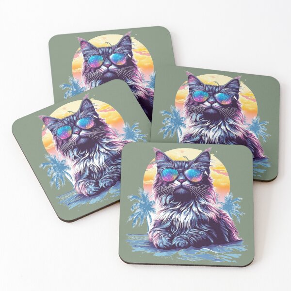 Item preview, Long-Haired Cat Sunset Galaxy Sunglasses designed and sold by grenithh.
