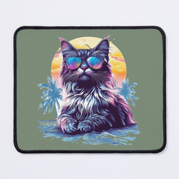 Item preview, Long-Haired Cat Sunset Galaxy Sunglasses designed and sold by grenithh.