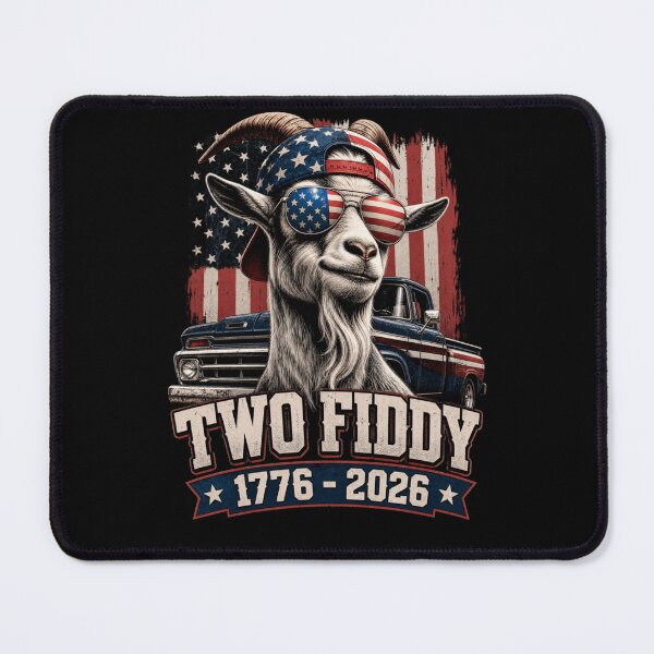 Item preview, Two Fiddy America 250th Anniversary Funny Patriotic Goat Truck designed and sold by Ali-printshop.