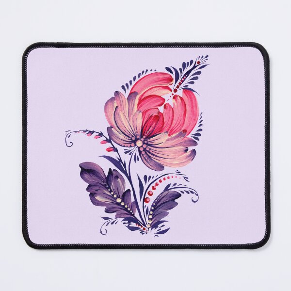 Item preview, Pink-violet flower, Ukraine art, Petrykivka style, author's drawing designed and sold by Sunflower-7.