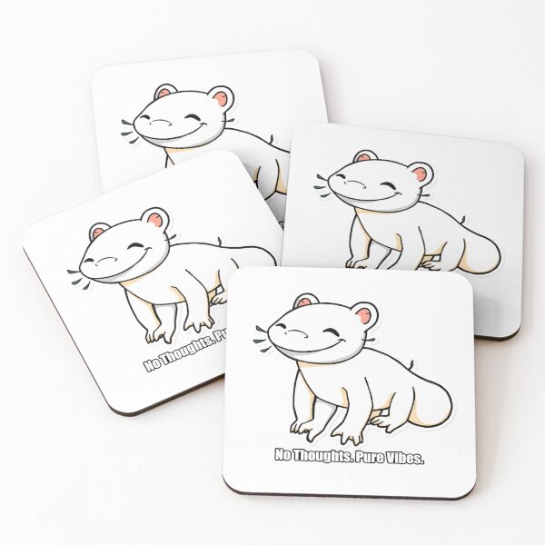 Item preview, Axolotl Sticker - No Thoughts Pure Vibes - Funny Axolotl Gift designed and sold by pawdrops.