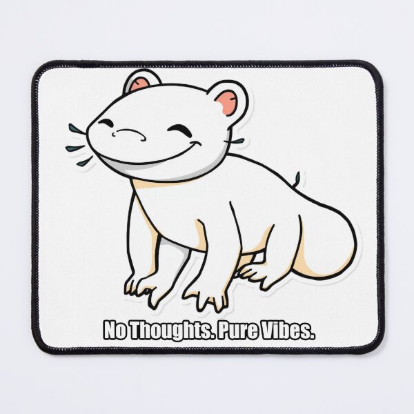 Item preview, Axolotl Sticker - No Thoughts Pure Vibes - Funny Axolotl Gift designed and sold by pawdrops.