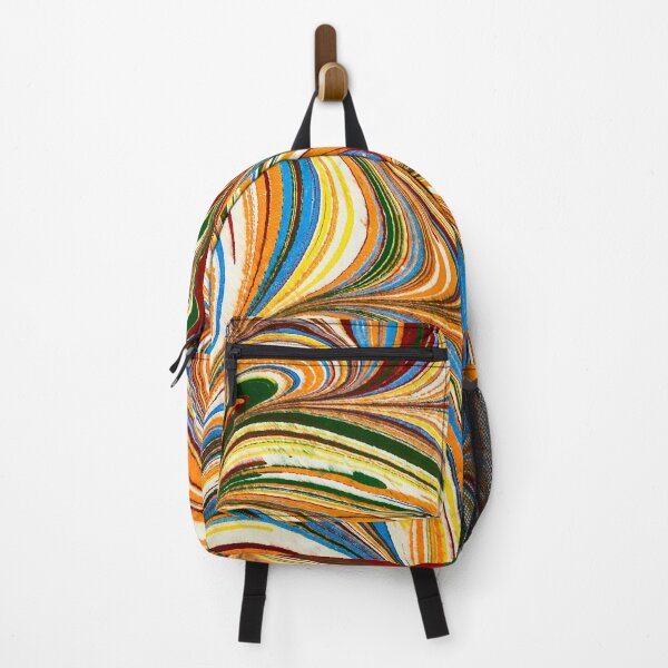 Item preview, Liquid Marble: Vibrant Multi-Colored Ebru Swirl Pattern designed and sold by LiveLearnCreate.