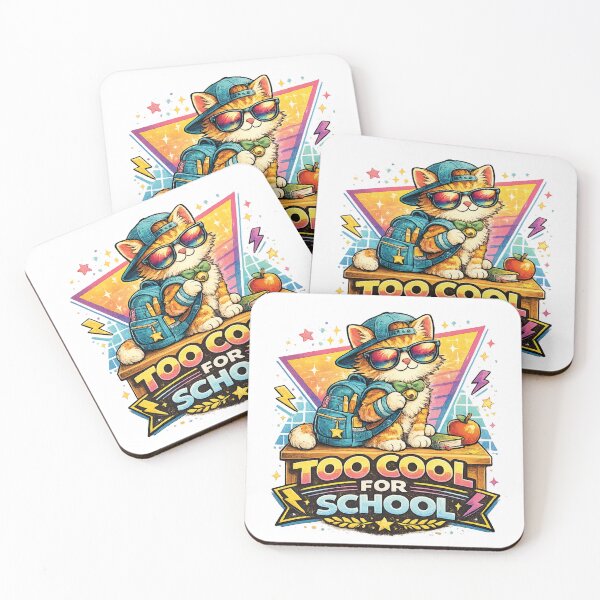 Item preview, Too Cool For School Retro Cat Back To School Design designed and sold by mansourhamid.
