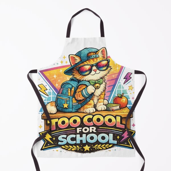 Item preview, Too Cool For School Retro Cat Back To School Design designed and sold by mansourhamid.