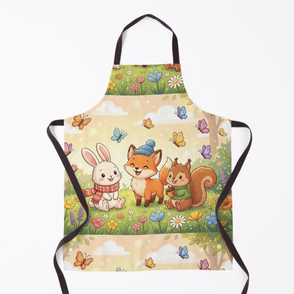 Item preview, Happy Forest Friends Playtime - Cute Cartoon Animals Art designed and sold by MemoMetaverse.