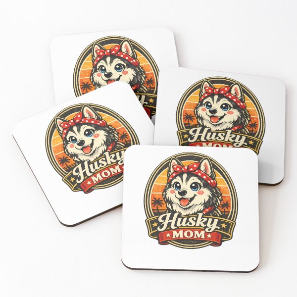 Item preview, Vintage Retro Style Husky Mom Tropical Sunset designed and sold by Presshue.