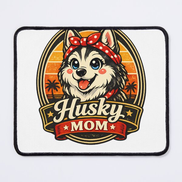Item preview, Vintage Retro Style Husky Mom Tropical Sunset designed and sold by Presshue.