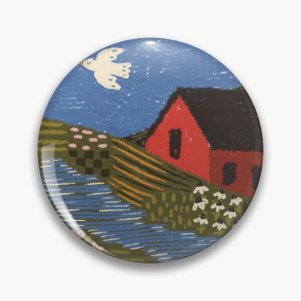 Item preview, folk art oil pastel print designed and sold by KitschByKate.