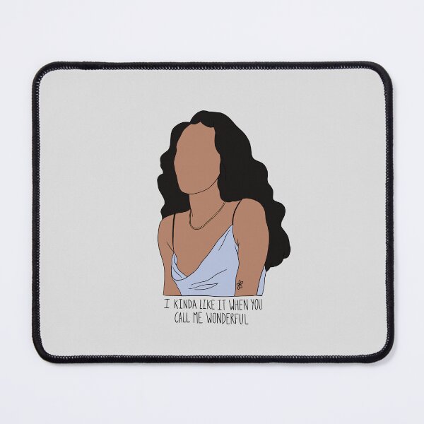 Item preview, "I kinda like it when you call me wonderful" Olivia Dean Man I Need Quote Print Design  designed and sold by abldesign.