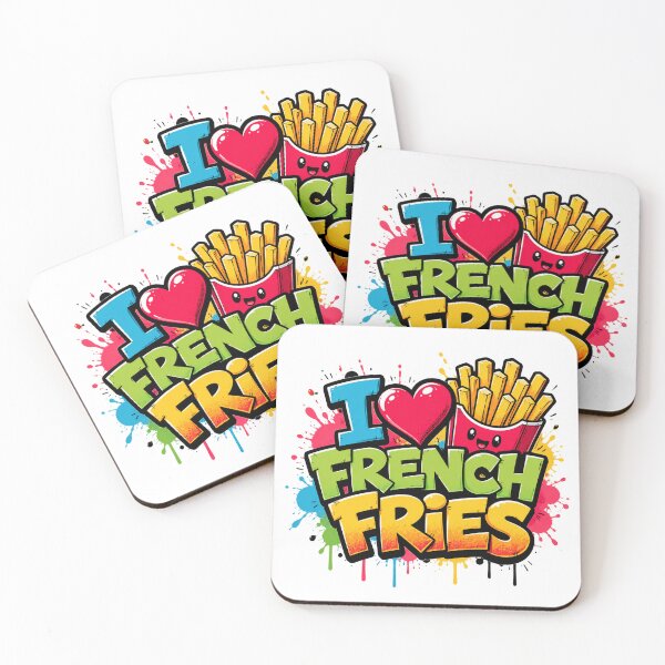 Item preview, I Love French Fries Funny Food Lover designed and sold by Thavi.