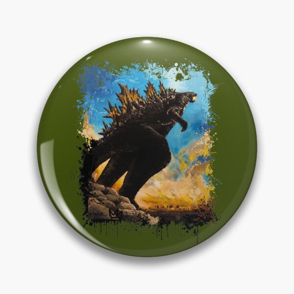 Item preview, Kaiju King Godzilla Splatter Acrylic Painting designed and sold by ArtistsAtticWI.