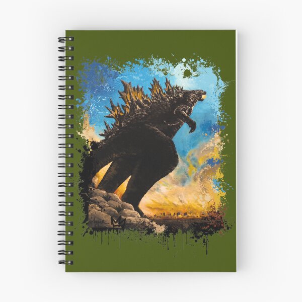 Item preview, Kaiju King Godzilla Splatter Acrylic Painting designed and sold by ArtistsAtticWI.