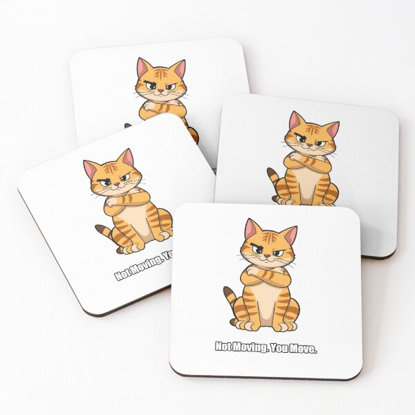 Item preview, Tabby Cat Sticker - Not Moving You Move Funny Cat Gift designed and sold by pawdrops.