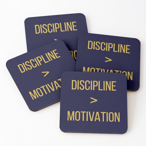 Item preview, Discipline > Motivation – Minimalist Gym Typography Art designed and sold by QCena.