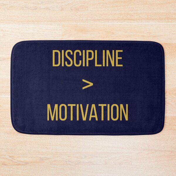 Item preview, Discipline > Motivation – Minimalist Gym Typography Art designed and sold by QCena.
