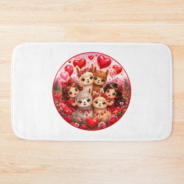 Item preview, Sweet Alpaca Family with Hearts and Balloons designed and sold by Celebrate & Sparkle.