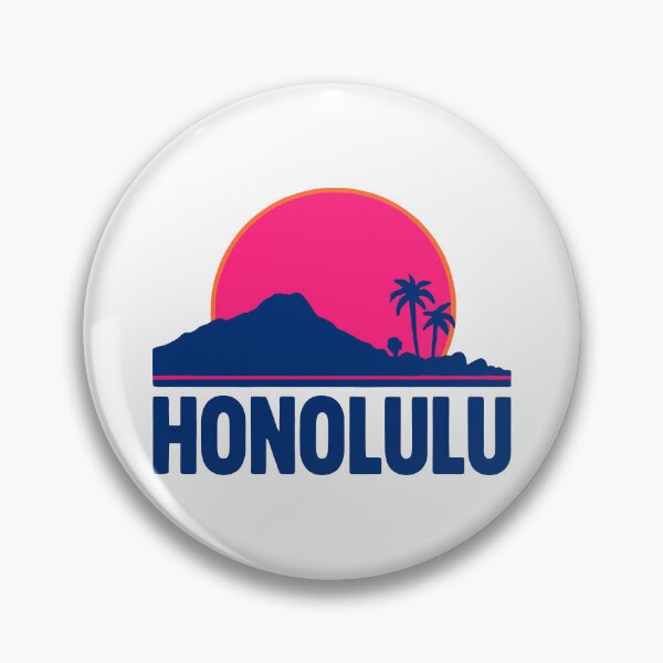 Item preview, Honolulu Retro 80s Skyline designed and sold by Dhenin Studio.