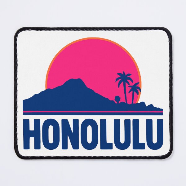 Item preview, Honolulu Retro 80s Skyline designed and sold by Dhenin Studio.