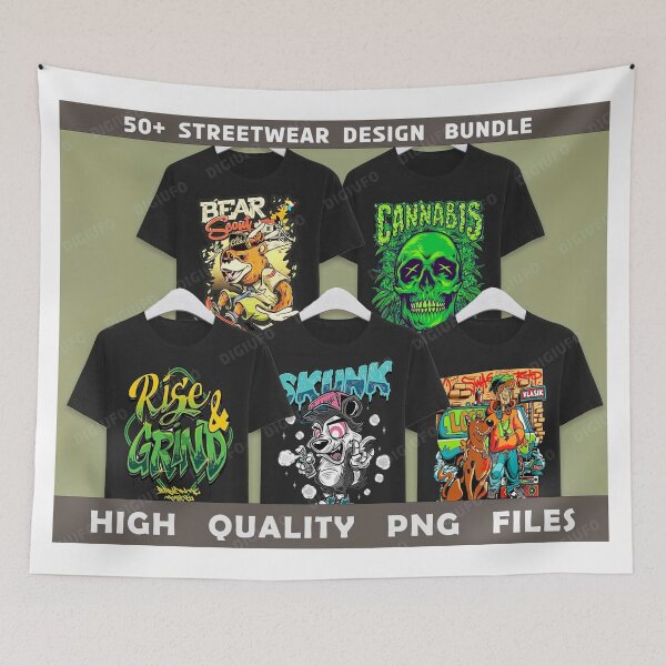 Item preview, Urban Streetwear Graphic Design Bundle designed and sold by bakoors.