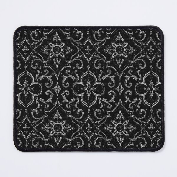 Item preview, Black & Silver Gothic Mosaic Tile Pattern - Baroque Wall Art designed and sold by cabuks.