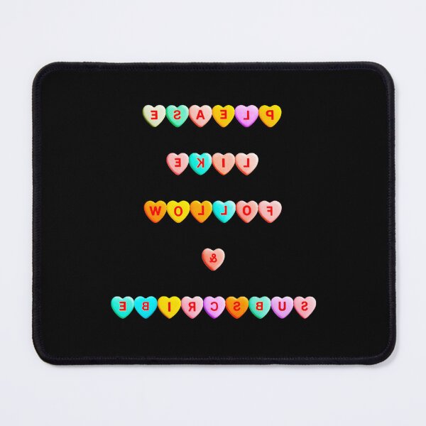 Item preview, ✴️ PLEASE LIKE FOLLOW & SUBSCRIBE COLLECTION ✴️- ENCHANTED CANDY HEART TEXT - Camera Ready (REVERSED) Darling Edition designed and sold by WheelieGdArt.