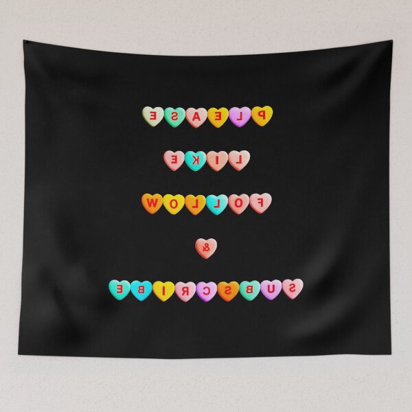 Item preview, ✴️ PLEASE LIKE FOLLOW & SUBSCRIBE COLLECTION ✴️- ENCHANTED CANDY HEART TEXT - Camera Ready (REVERSED) Darling Edition designed and sold by WheelieGdArt.