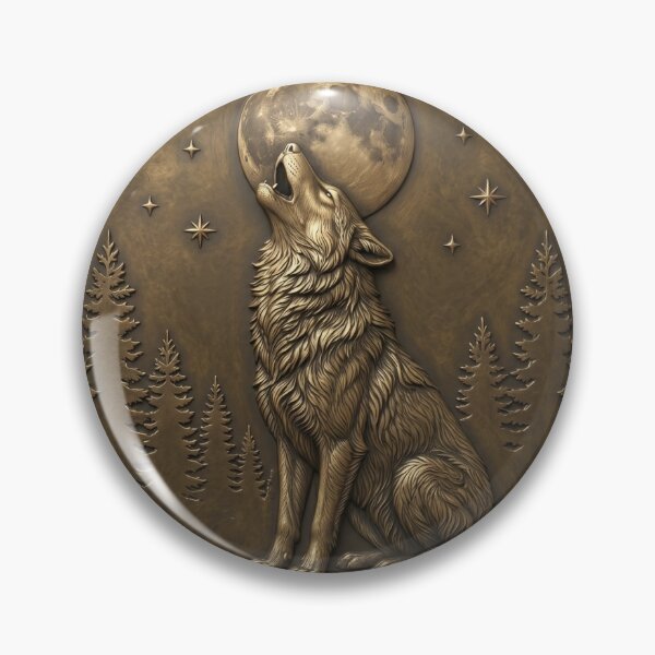 Item preview, Bronze Wolf Under the Moon designed and sold by FASAventuras.