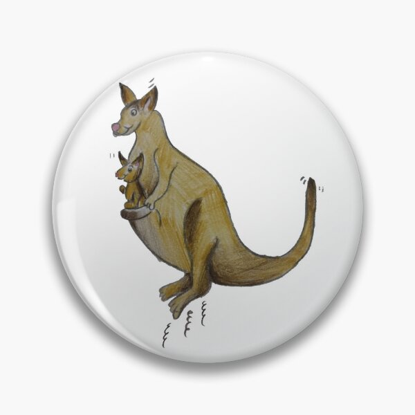 Item preview, Mother and Baby Kangaroo - Hand Drawn Animal  designed and sold by AJPrettyObscene.