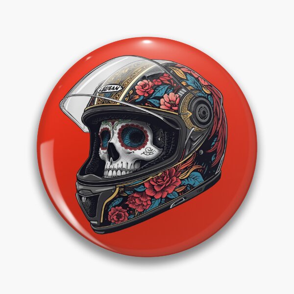 Item preview, Sugar Skull Biker Helmet designed and sold by FindYourNeutral.