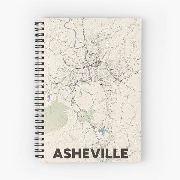 Item preview, Asheville Map designed and sold by MapsNerd.