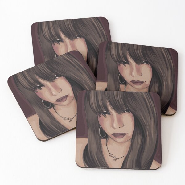 Item preview, portrait dark haired girl designed and sold by caramelrts.