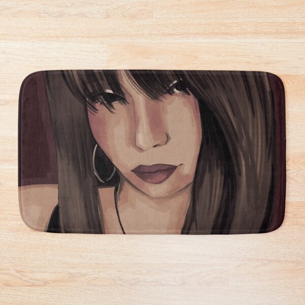 Item preview, portrait dark haired girl designed and sold by caramelrts.