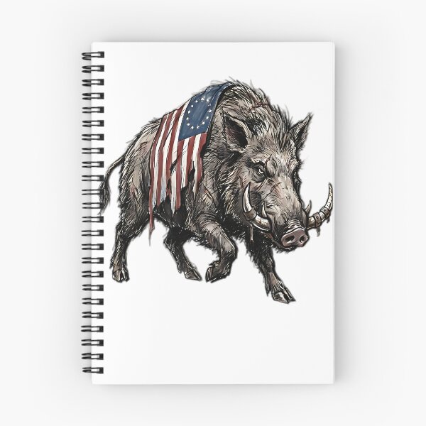Item preview, American Flag Wild Boar | Patriotic Razorback Hog designed and sold by IronDissident.