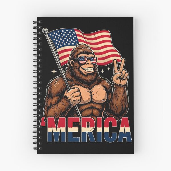 Item preview, Funny Bigfoot America Flag Shirt | Patriotic Sasquatch Peace Sign USA 4th of July Gift designed and sold by WearVerse440.
